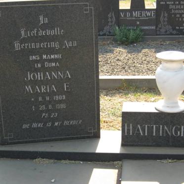 HATTINGH Lourens Petrus 1905-1984 &amp; Johanna Maria E. 1909-1986