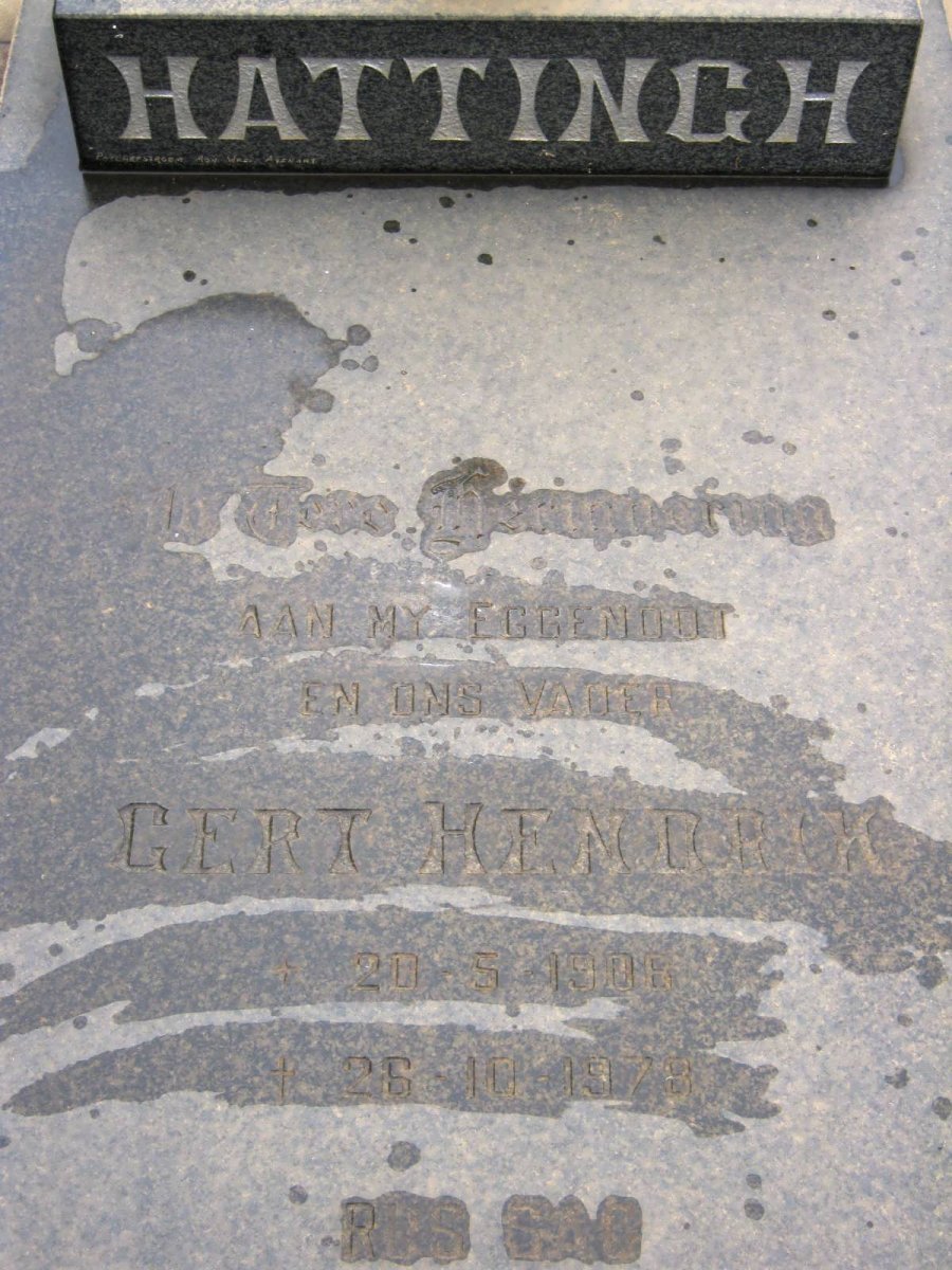 HATTINGH Gert Hendrik 1906-1978