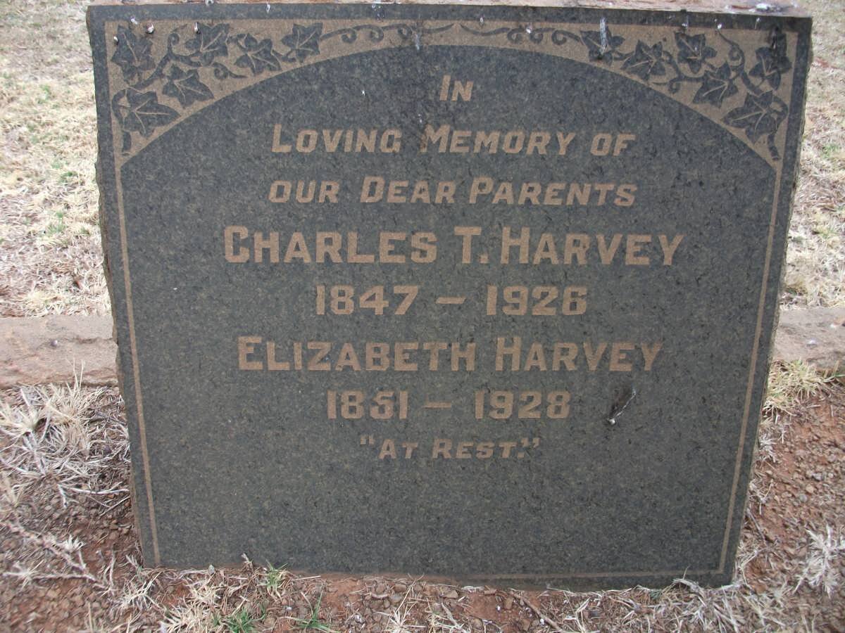 HARVEY Charles T. 1847-1926 &amp; Elizabeth 1851-1928
