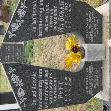 HANZEN Peet 1930-2000 &amp; Bokkie 1930-2009