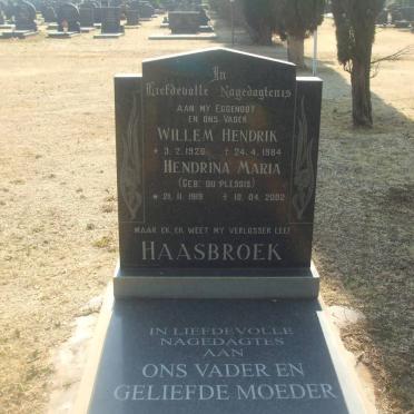HAASBROEK Willem Hendrik 1920-1984 &amp; Hendrina Maria DU PLESSIS 1919-2002