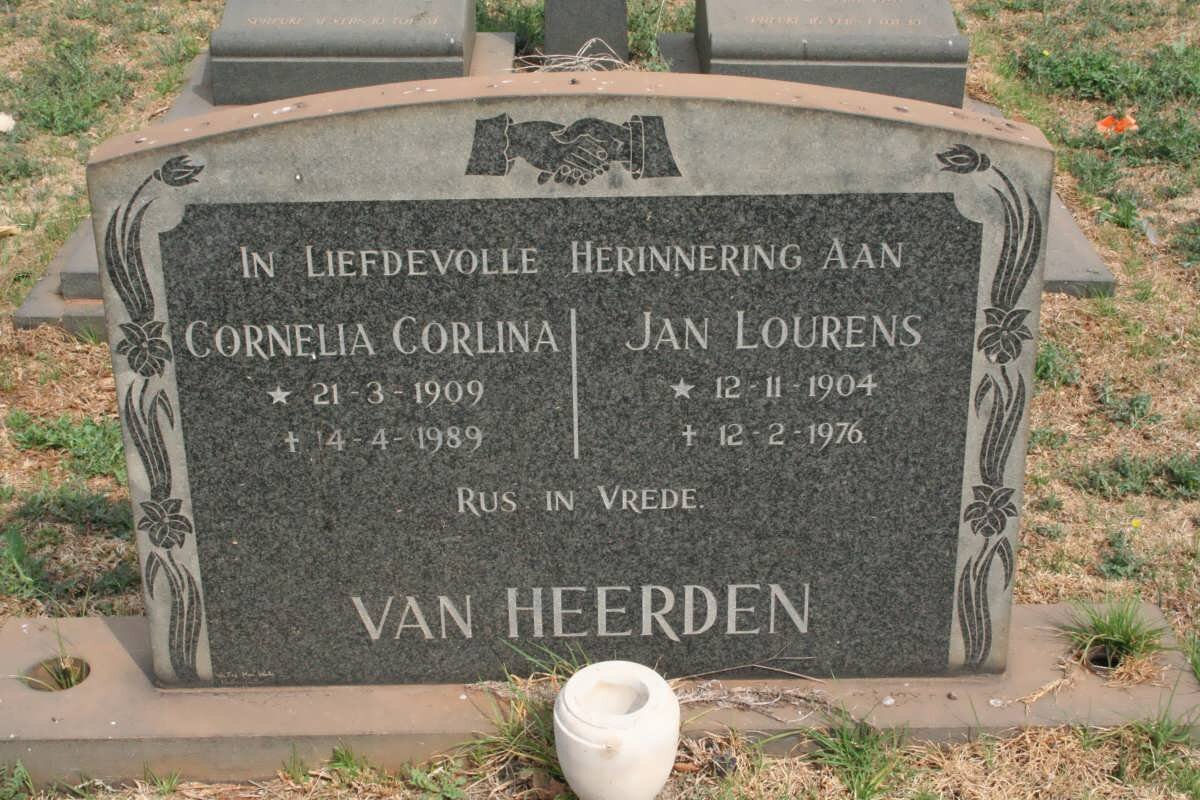 HEERDEN Jan Lourens, van 1904-1976 &amp; Cornelia Corlina 1909-1989