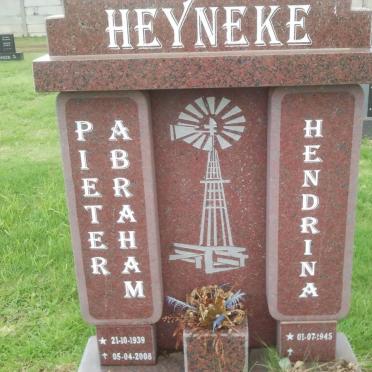 HEYNEKE Pieter Abraham 1939-2008 &amp; Hendrina 1945-