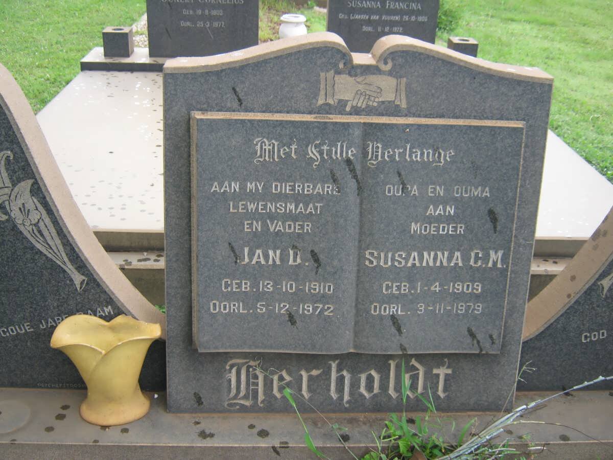 HERHOLDT Jan D. 1910-1972 &amp; Susanna C.M. 1909-1979