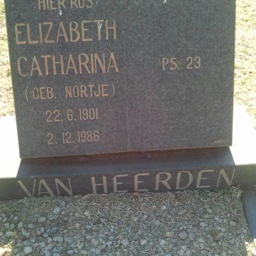 HEERDEN Elizabeth Catharina, van nee NORTJE 1901-1986