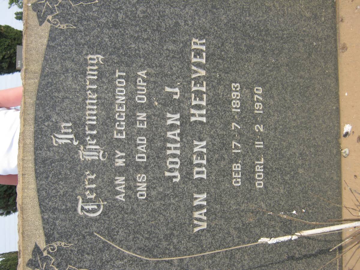 HEEVER Johan J., van den 1893-1970