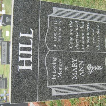 HILL Mary Ann 1930-2010