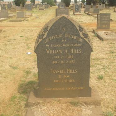 HILLS William A. 1899-1957 :: HILLS Frankie -1954