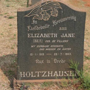 HOLTZHAUSEN Elizabeth Jane nee DE VILLIERS 1919-1963