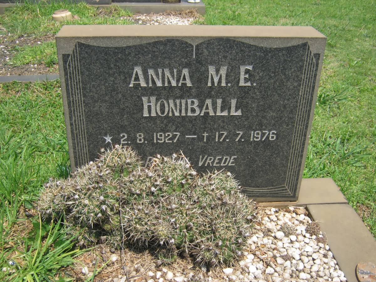 HONIBALL Anna M.E. 1927-1976
