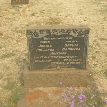 HOFFMAN Josias Phillipus 1862-1926 &amp; Sophia Carolina PIENAAR 1879-1957