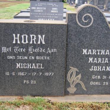 HORN Martha Maria Johanna 1936-1981 :: HORN Michael 1967-1977