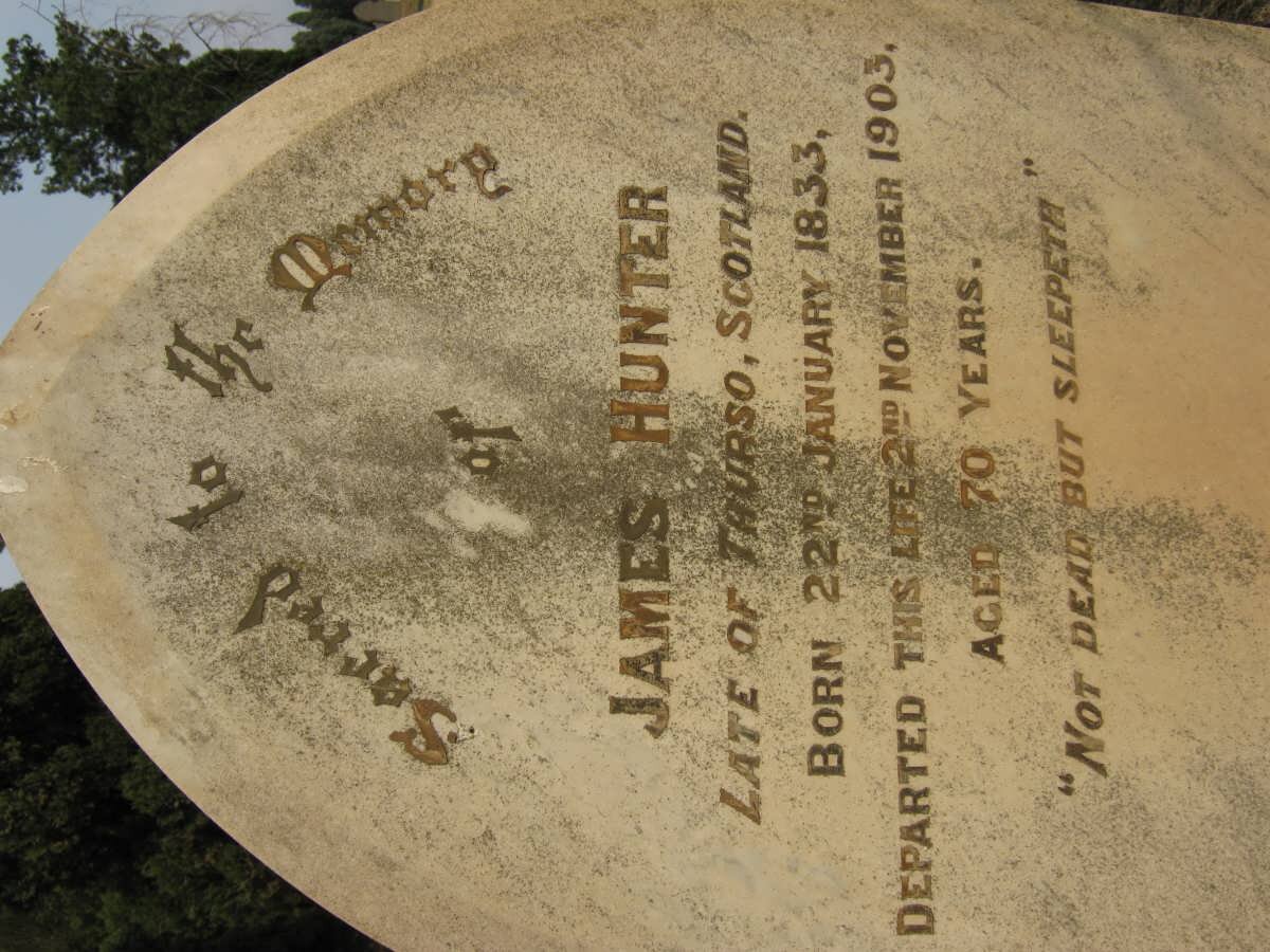 HUNTER James 1833-1903