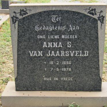 JAARSVELD Anna S., van 1896-1978