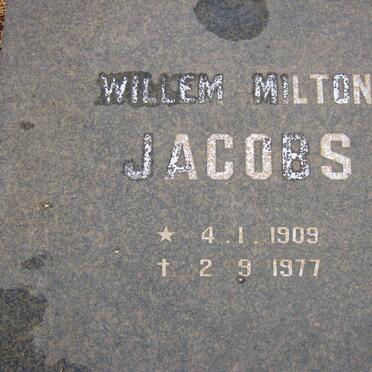 JACOBS Willem Milton 1909-1977 &amp; Maria Elizabeth 1911-1987