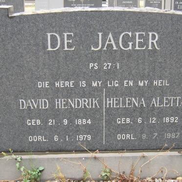 JAGER David Hendrik, de 1884-1979 &amp; Helena Aletta 1892-1987