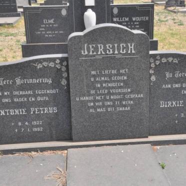JERSICH Antonie Petrus 1922-1982 &amp; Dirkie Cornelia 1926-