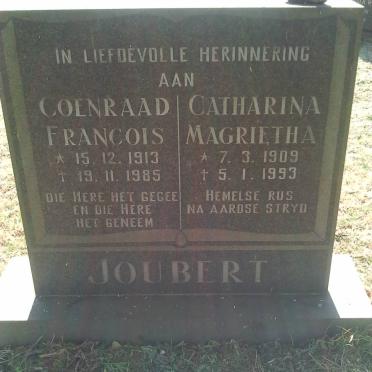 JOUBERT Coenraad Francois 1913-1985 &amp; Catharina Magrietha 1909-1993