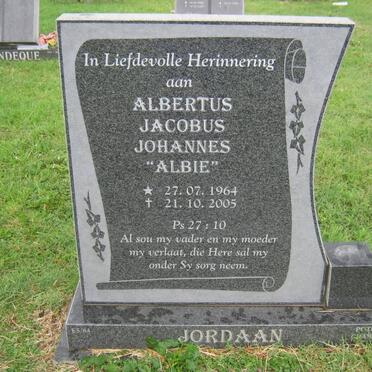 JORDAAN Albertus Jacobus Johannes 1964-2005