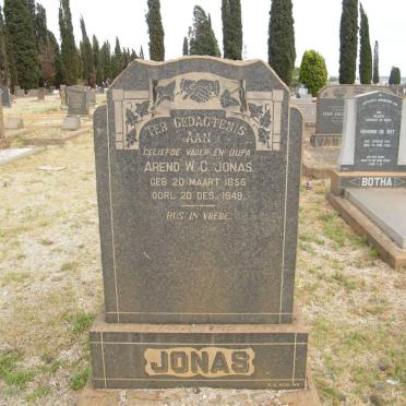 JONAS Arend W.C. 1856-1949