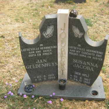 JOUBERT Jan Geldenhuys 1913-1999 &amp; Susanna Jacoba NEL 1907-1995