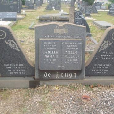 JONGH Willem Frederick, de 1910-1977 &amp; Isabella Maria C. 1914-1987