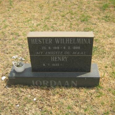 JORDAAN Henry 1922- &amp; Hester Wilhelmina 1918-1998