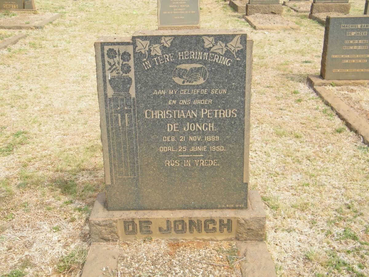 JONGH Christiaan Petrus, de 1899-1950