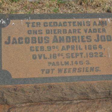 JOOSTE Jacobus Andries 1864-1922