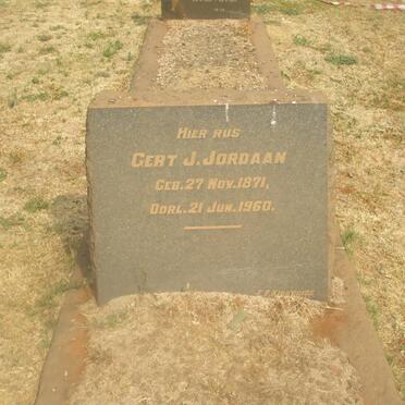 JORDAAN Gert J. 1871-1960
