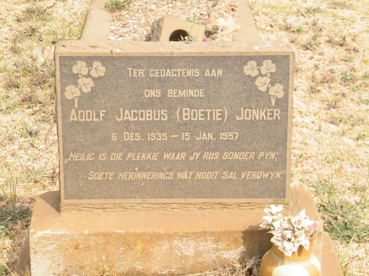 JONKER Adolf Jacobus 1935-1957