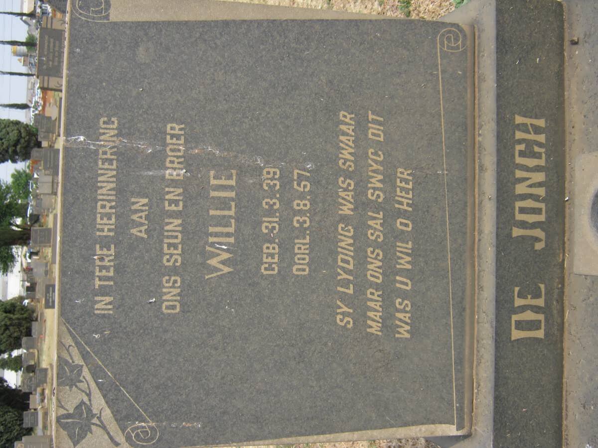 JONGH Willie, de 1939-1957