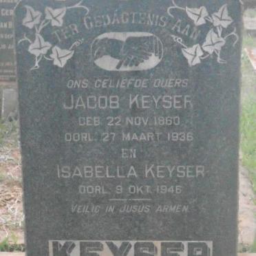 KEYSER Jacob 1860-1936 &amp; Isabella -1946