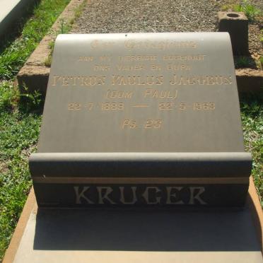 KRUGER Petrus Paulus Jacobus 1889-1963