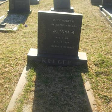 KRUGER Johanna M. 1916-1986