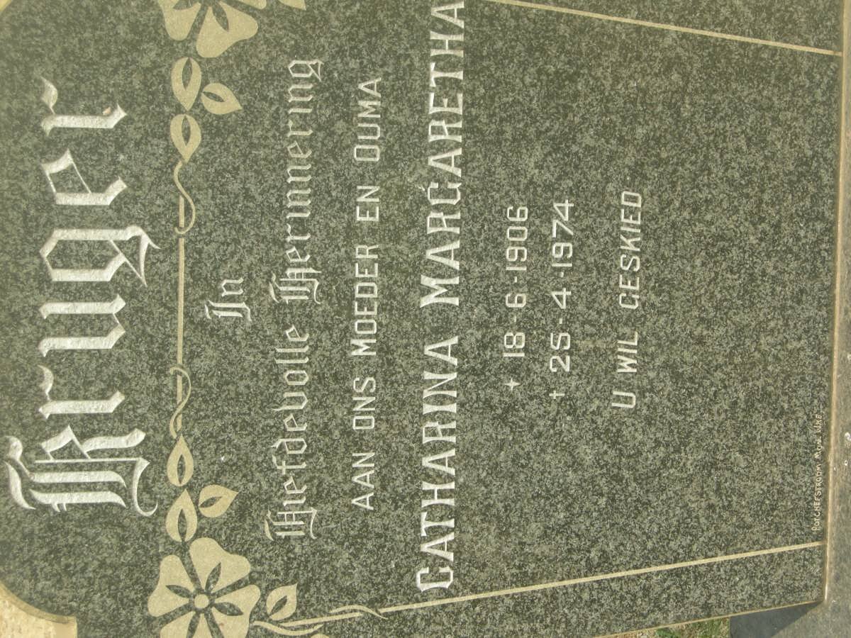 KRUGER Catharina Margaretha 1906-1974