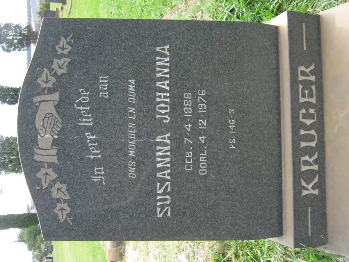KRUGER Susanna Johanna 1888-1976