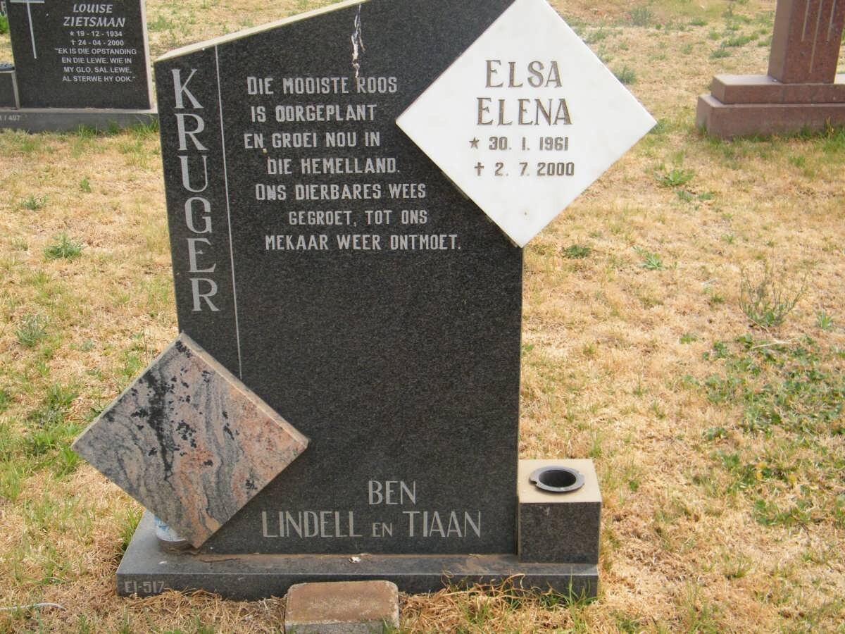 KRUGER Elsa Elena 1961-2000