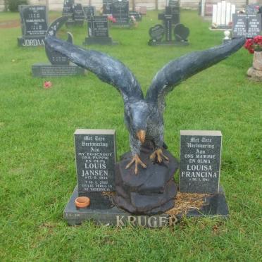 KRUGER Louis Jansen 1934-2002 &amp; Louisa Francina 1941-