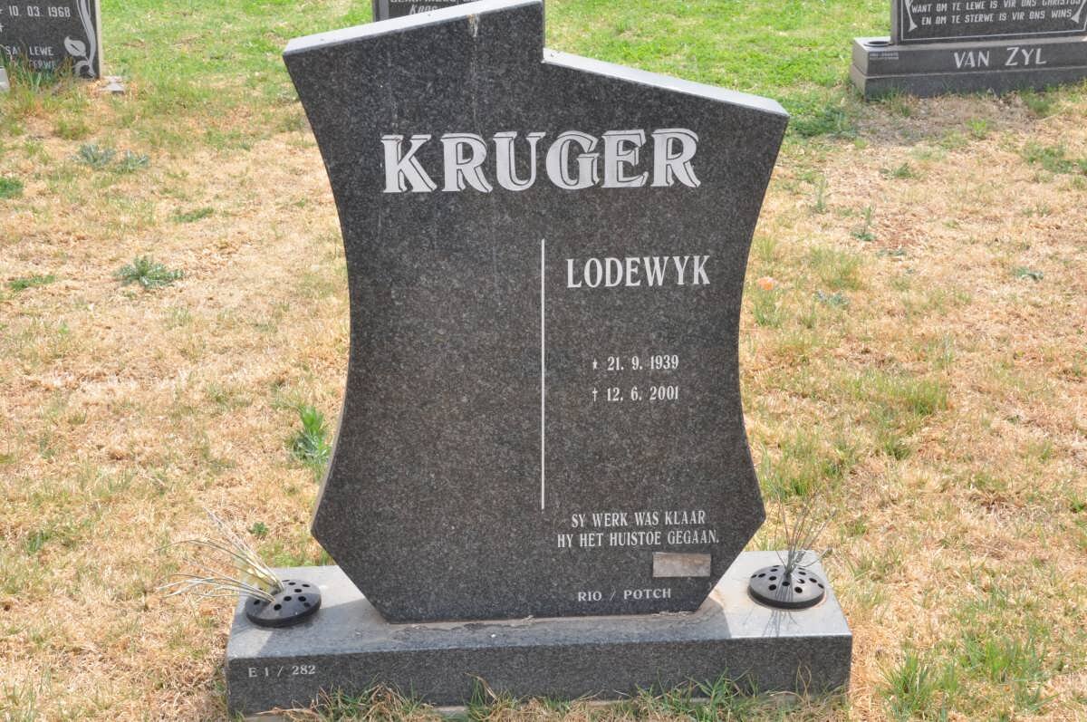 KRUGER Lodewyk 1939-2001