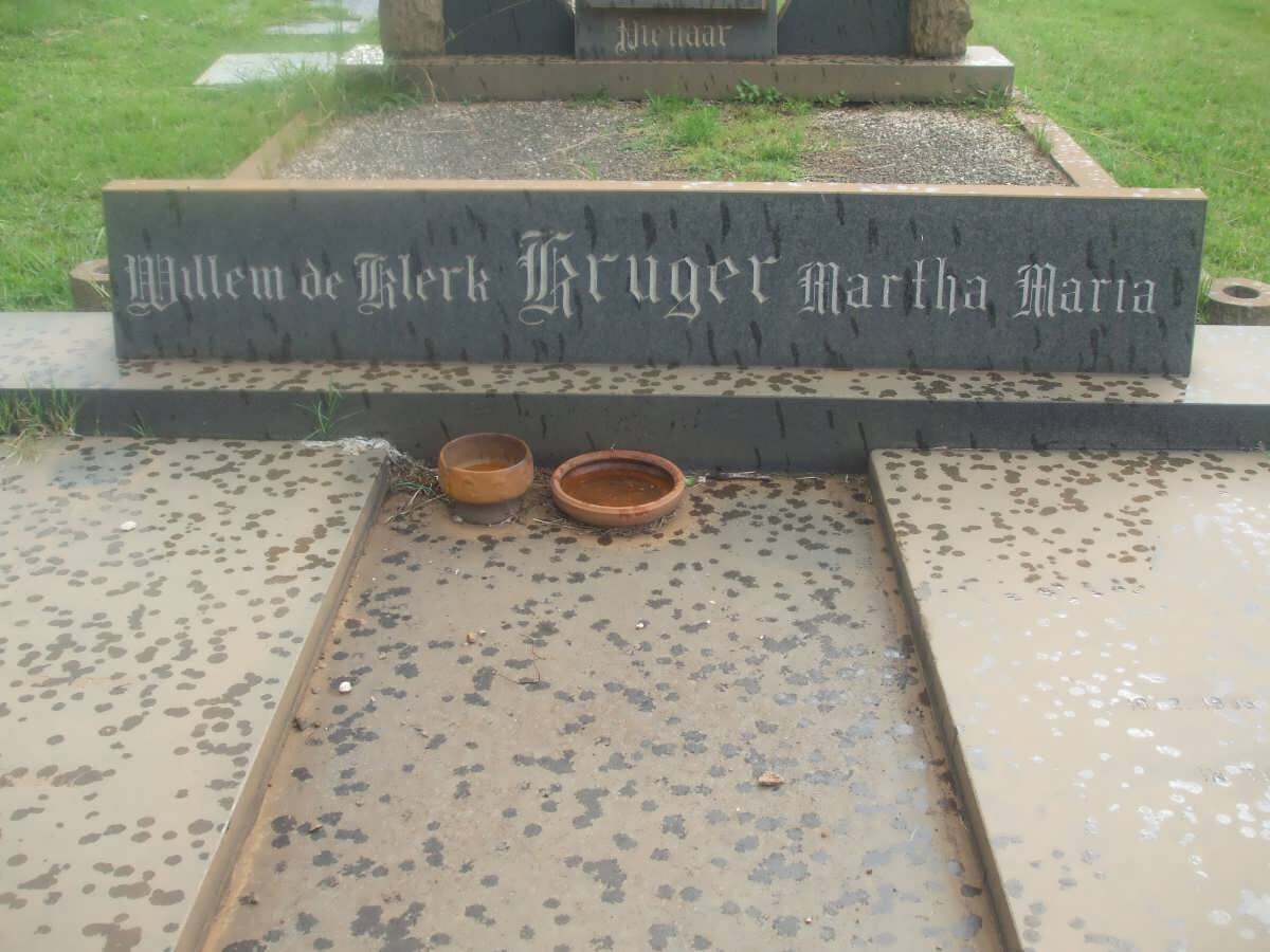 KRUGER Willem de Klerk &amp; Martha Maria