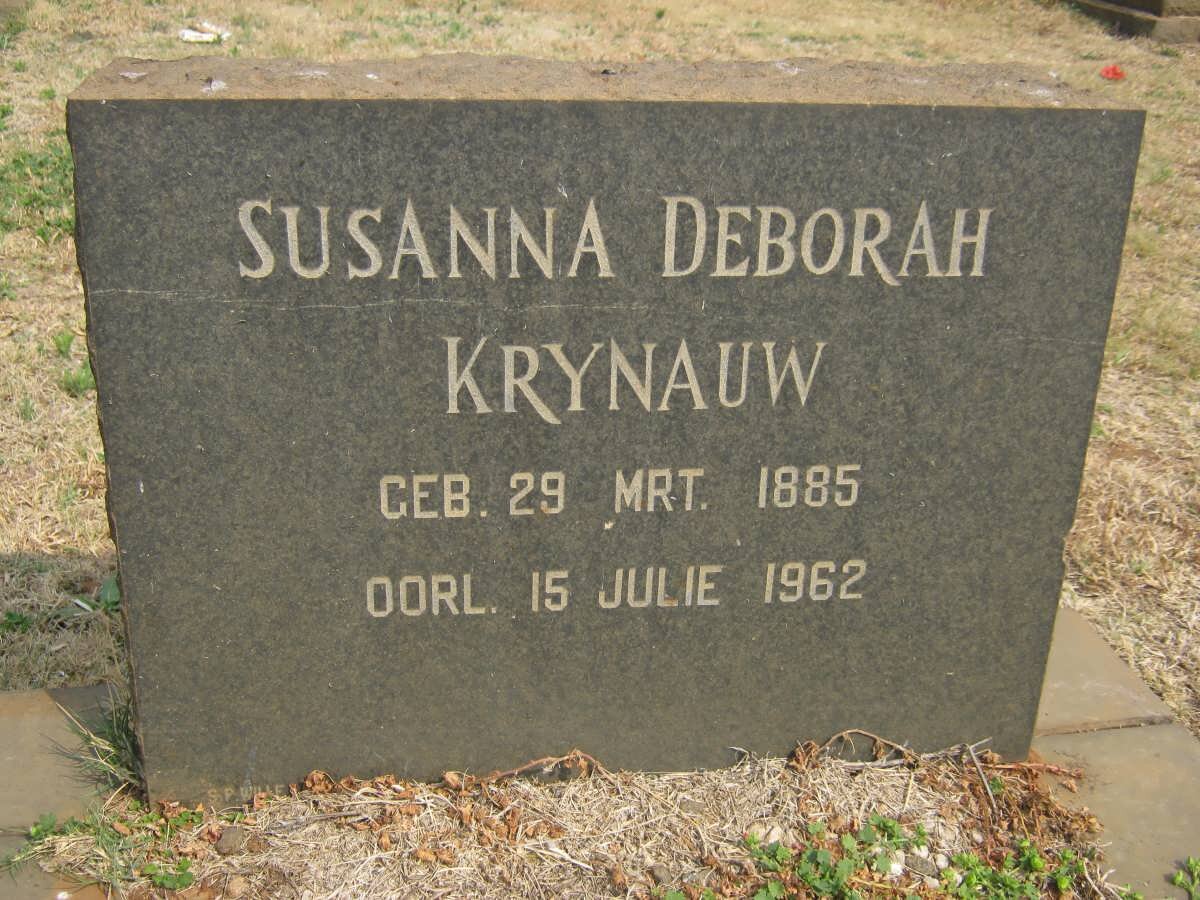 KRYNAUW Susanna Deborah 1885-1962