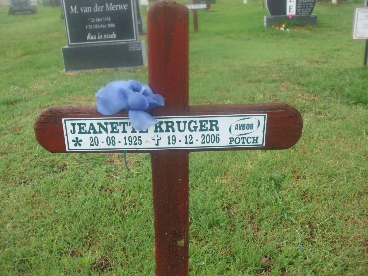 KRUGER Janette 1925-2006