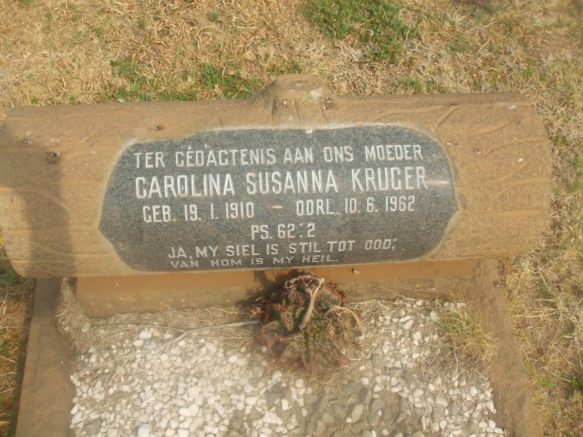 KRUGER Carolina Susanna 1910-1962