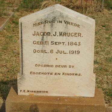 KRUGER Jacob J. 1843-1919