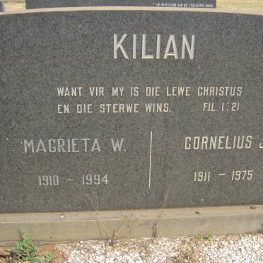 KILIAN Cornelius J. 1911-1975 &amp; Magrieta W. 1910-1994