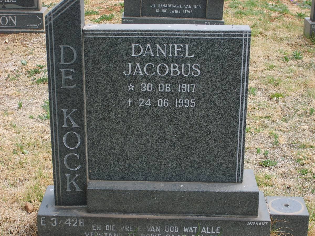KOCK Daniel Jacobus, de 1917-1995