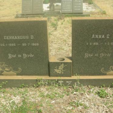 KOTZE Gerhardus D. 1895-1968 &amp; Anna C. 1891-1985