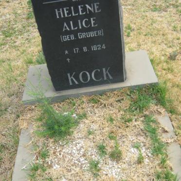 KOCK Helene Alice nee GRUBER 1924-