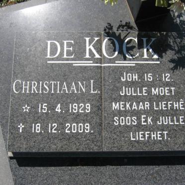 KOCK Christiaan L., de 1929-2009